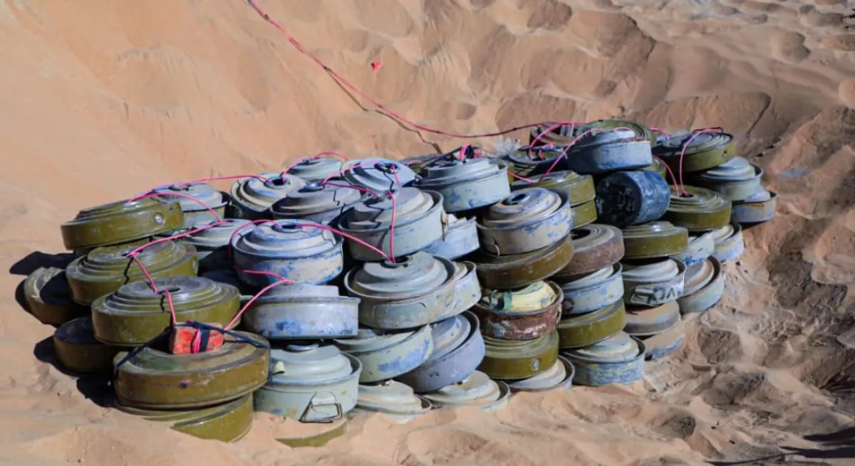 مشروع "مسام" يتلف ألغاماً وذخائر غير منفجرة في شبوة
